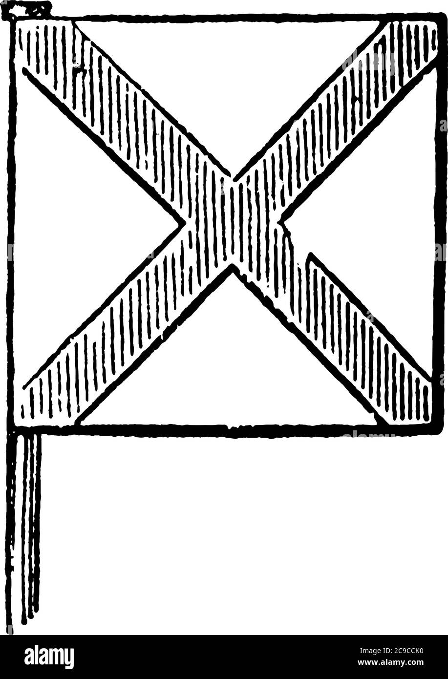 Irland, St. Patrick's Banner, St. Patrick ist der schutzpatron von Irland, vintage Linie Zeichnung oder Gravur Illustration. Stock Vektor