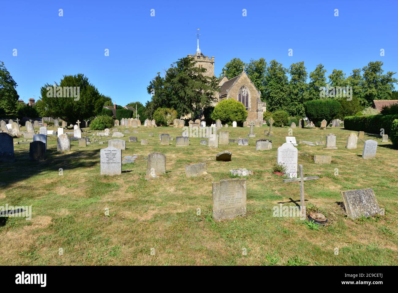 Warnham Kirche in Warnham an einem heißen Sommermorgen Stockfoto