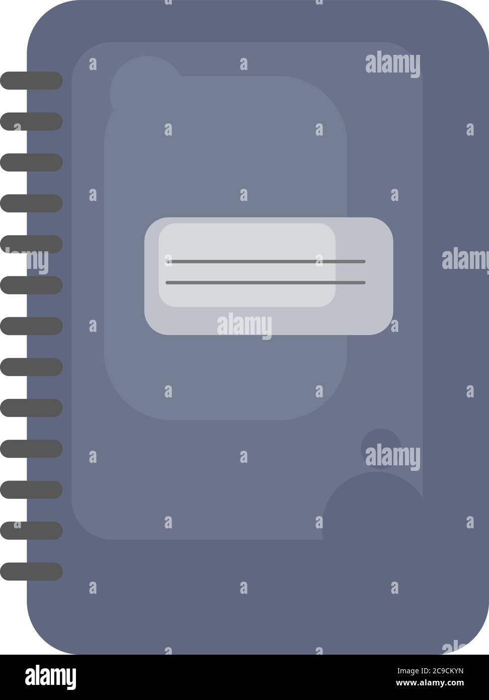 Blaue Blocknote, Illustration, Vektor auf weißem Hintergrund Stock Vektor