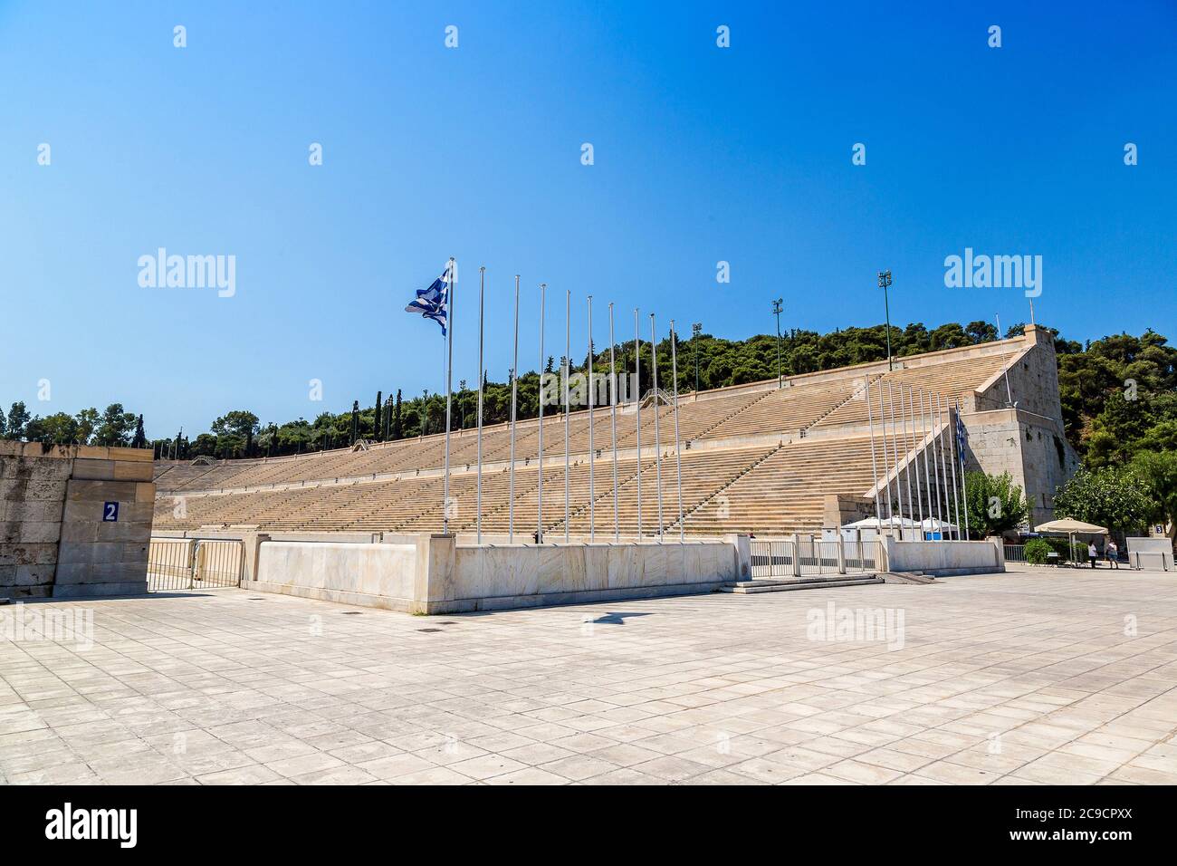 Das Panathenaic Stadion an einem Sommertag in Athen, Griechenland Stockfoto