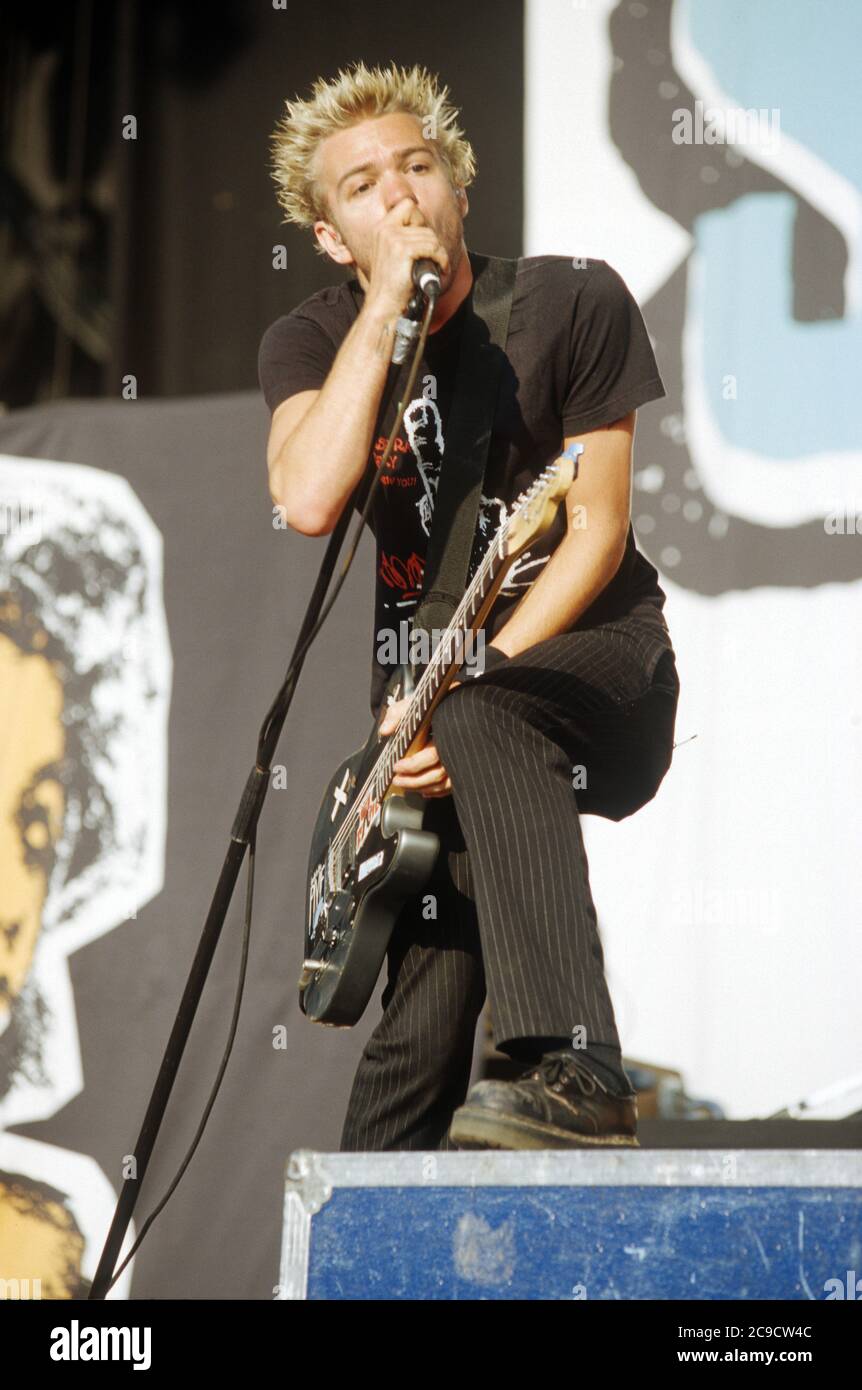 Sum 41 beim Reading Festival 2003, Reading, Berkshire, England, Großbritannien. Stockfoto