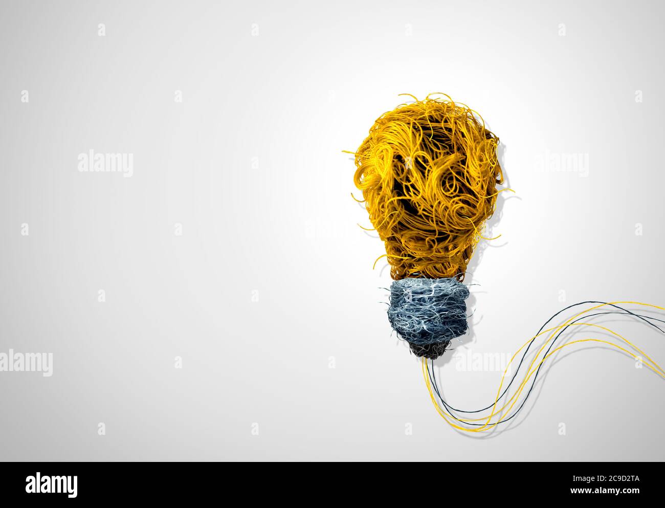 Kreatives Ideenkonzept als Kreativitätssymbol für Innovation und brillantes Denken. Stockfoto