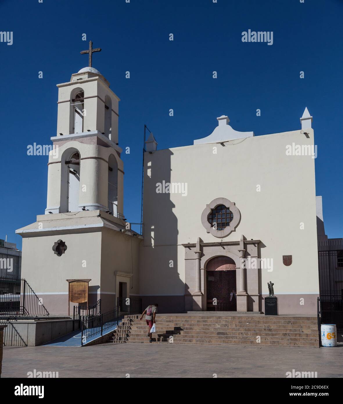 Ciudad Juarez, Chihuahua, Mexiko. Mission unserer Lieben Frau von Guadalupe, 17. Jahrhundert. Stockfoto