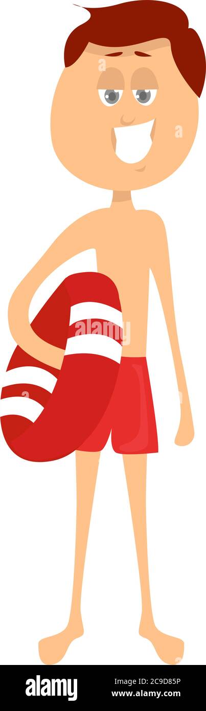 Lebensretter, Illustration, Vektor auf weißem Hintergrund Stock Vektor