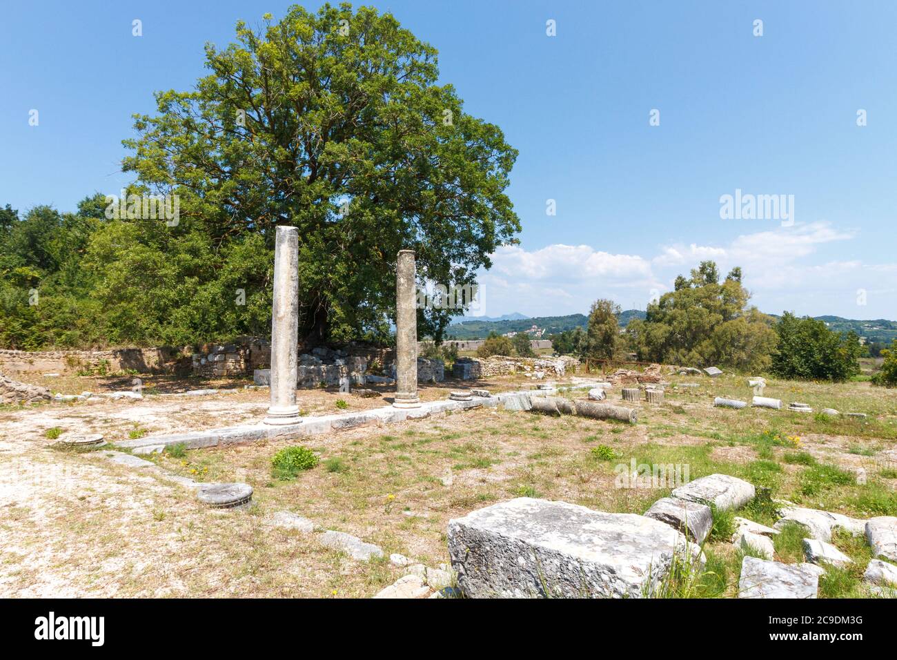 Die Domus von Ekdikos Georgios im alten Nikopolis, in der Nähe von Preveza Stadt, in Epirus Region, Griechenland, Europa Stockfoto