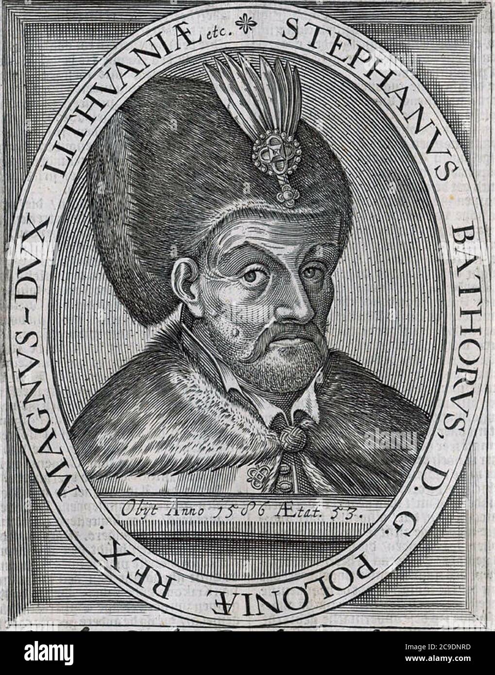 STEPHAN BÁTHORY, König von Polen (1533-1586) Stockfoto