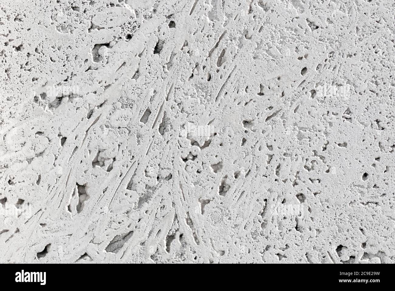 Hellbeige graue natürliche italienische Kalkstein- oder Marmorstruktur Stockfoto