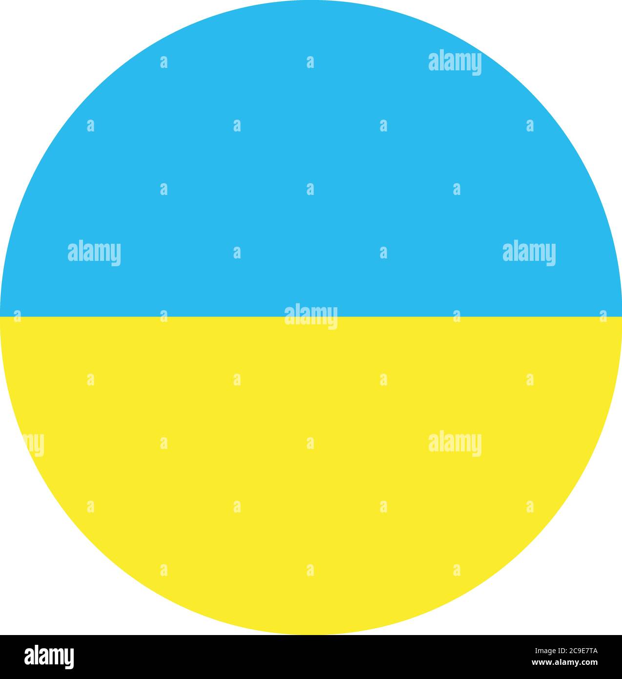 Flagge der Ukraine. Vektor-Illustration. Stock Vektor