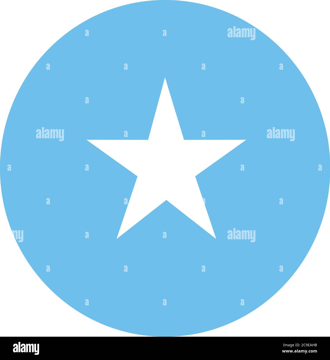 Somalia Flagge Knopf auf weiß Stock Vektor