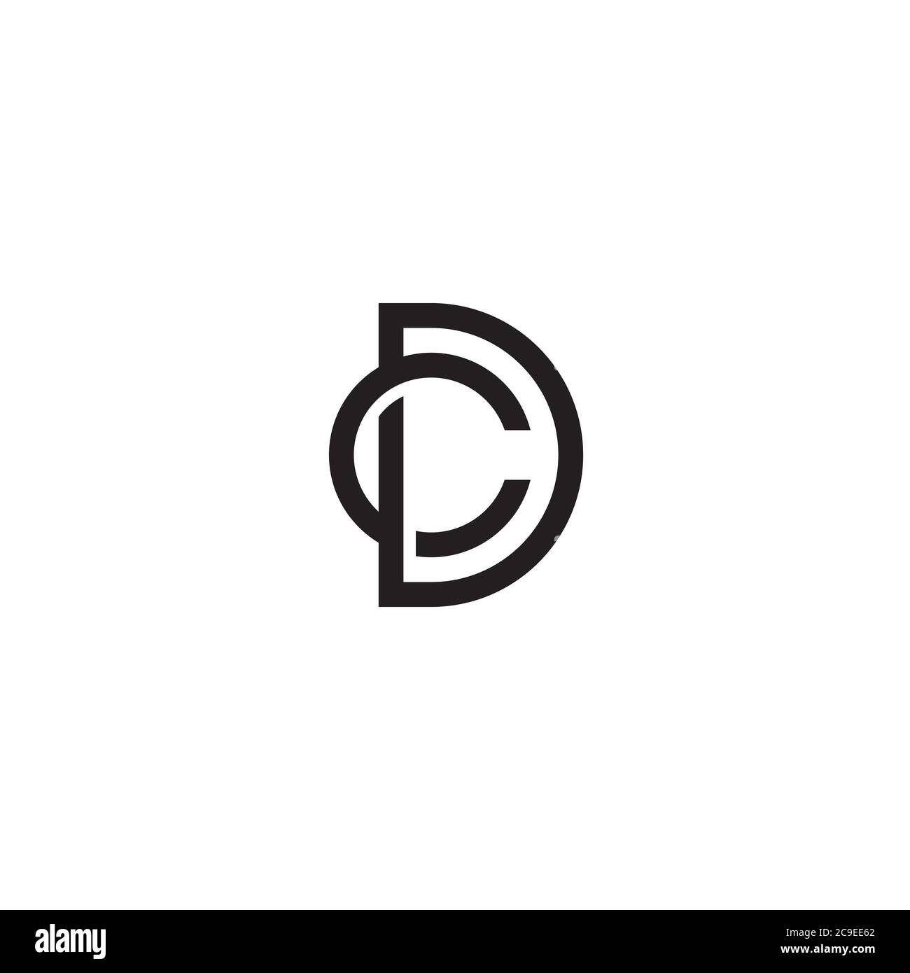 Logo mit C- und D-Buchstaben/Symbol-Design Stock Vektor