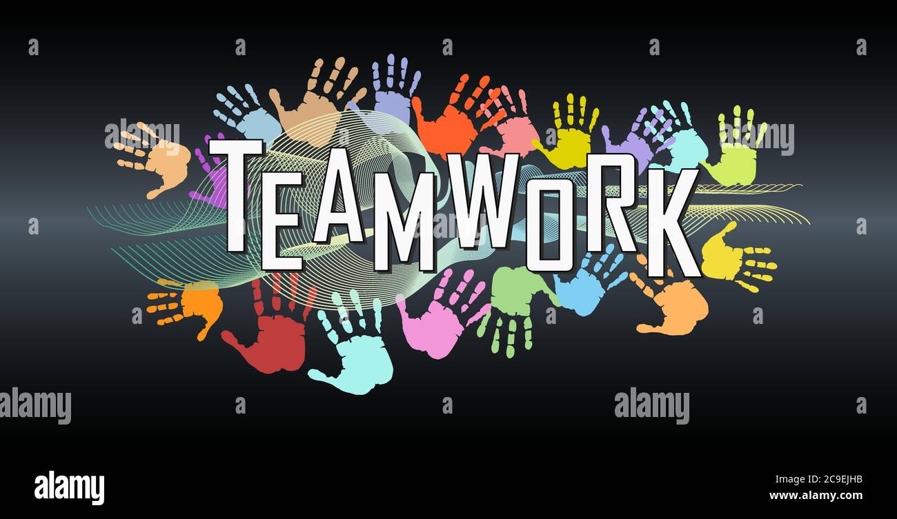 Teamarbeit, Illustration der Geschäftsfähigkeiten. Teambuilding, Networking, Personalkonzept, Vektordarstellung Stock Vektor