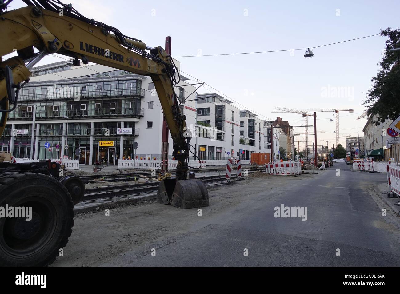 Baustelle in Deutschland Stockfoto