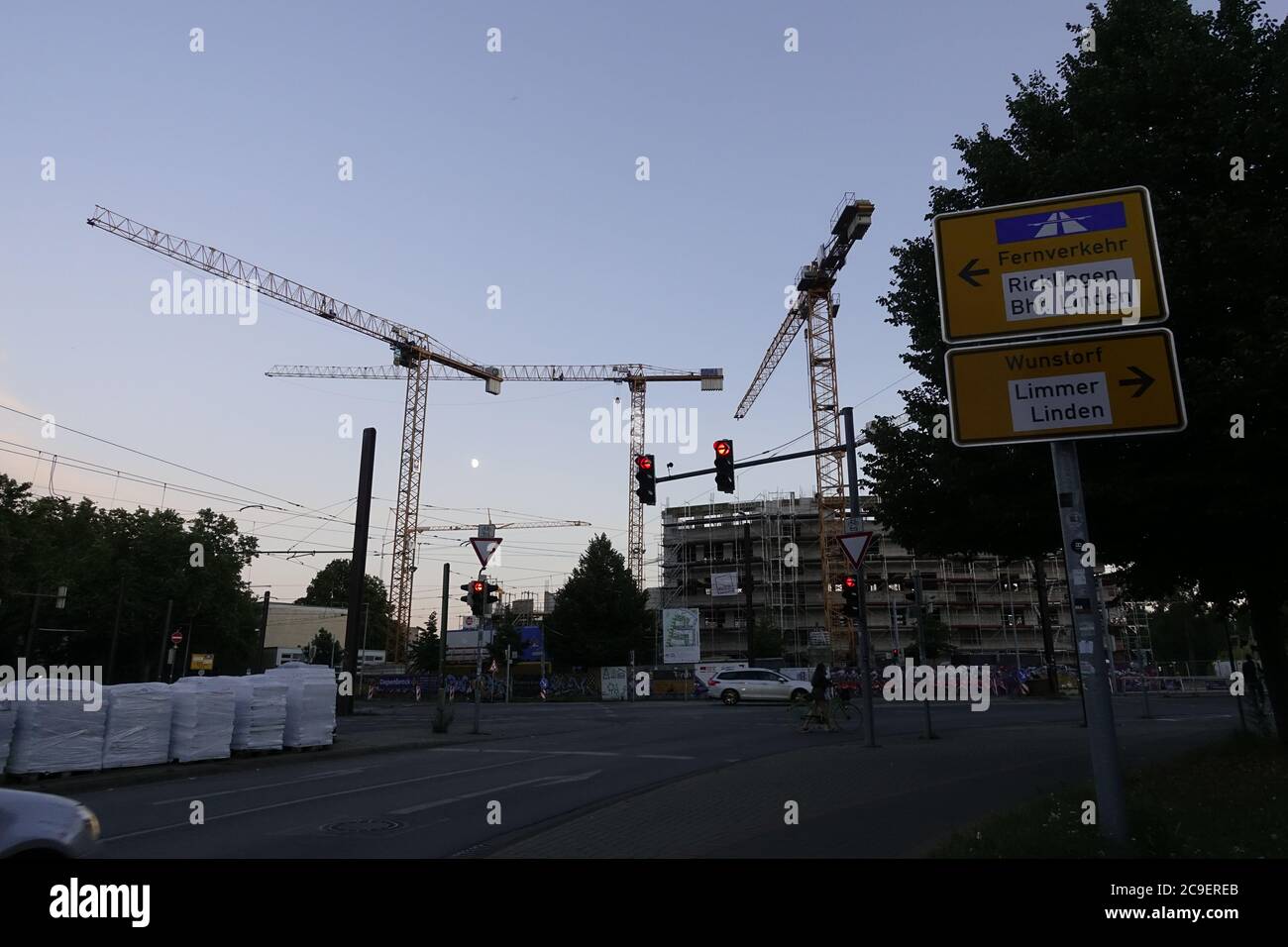 Baustelle in Deutschland Stockfoto