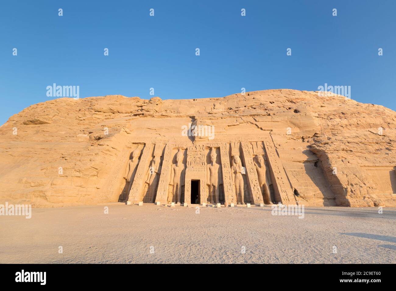 Hathor Tempel, Abu Simbel, Ägypten Stockfoto