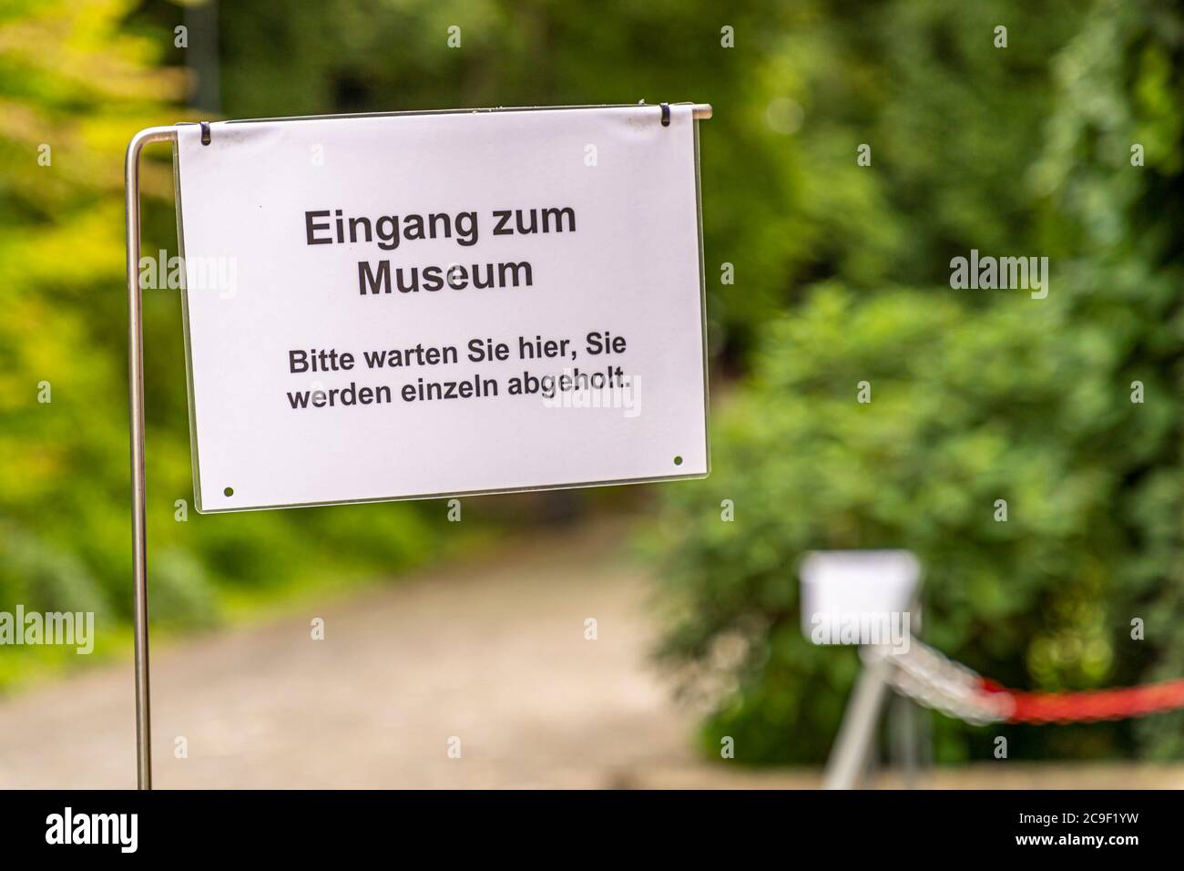 Pandemie-Reglement in der Sammlung Reinhart, gegründet von Oskar Reinhart in Winterthur, Schweiz Stockfoto