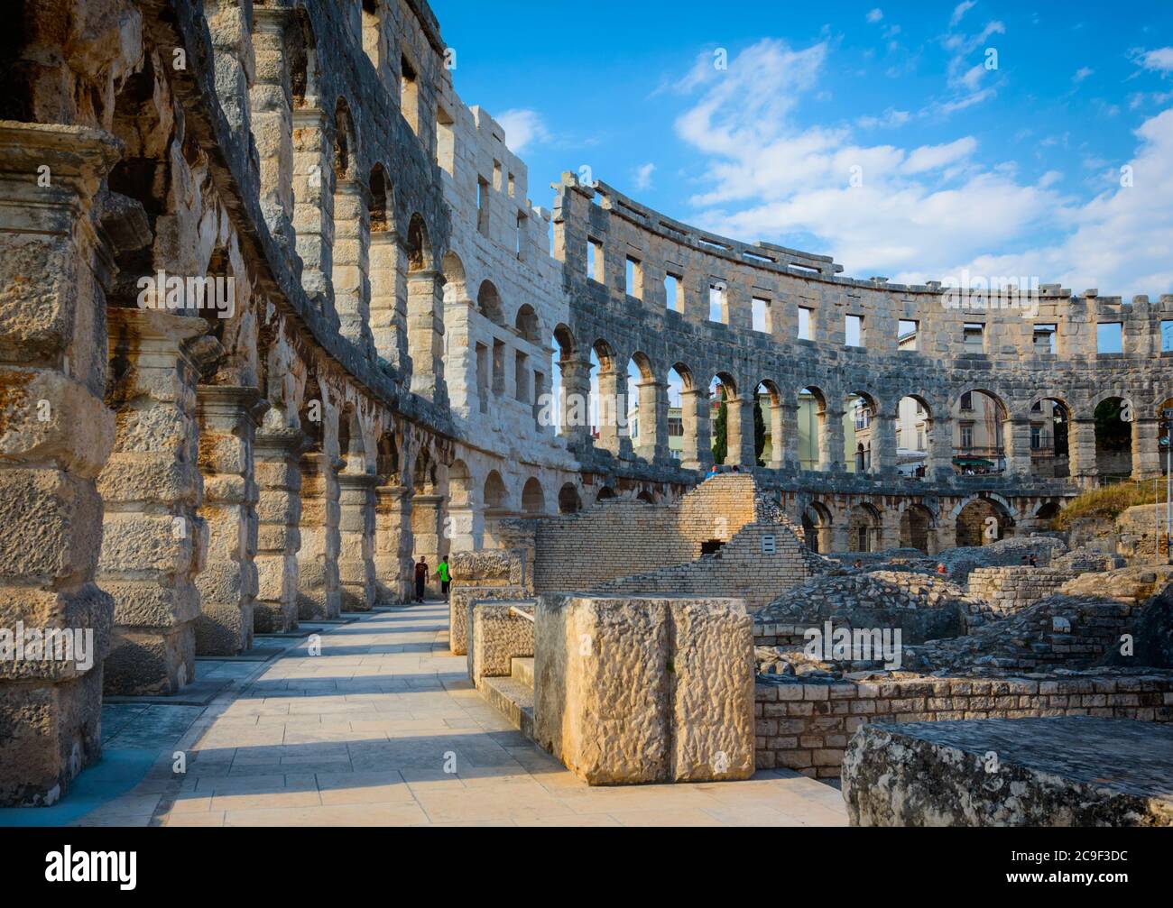 Pula, Istrien, Kroatien.  Das römische Amphitheater. Stockfoto