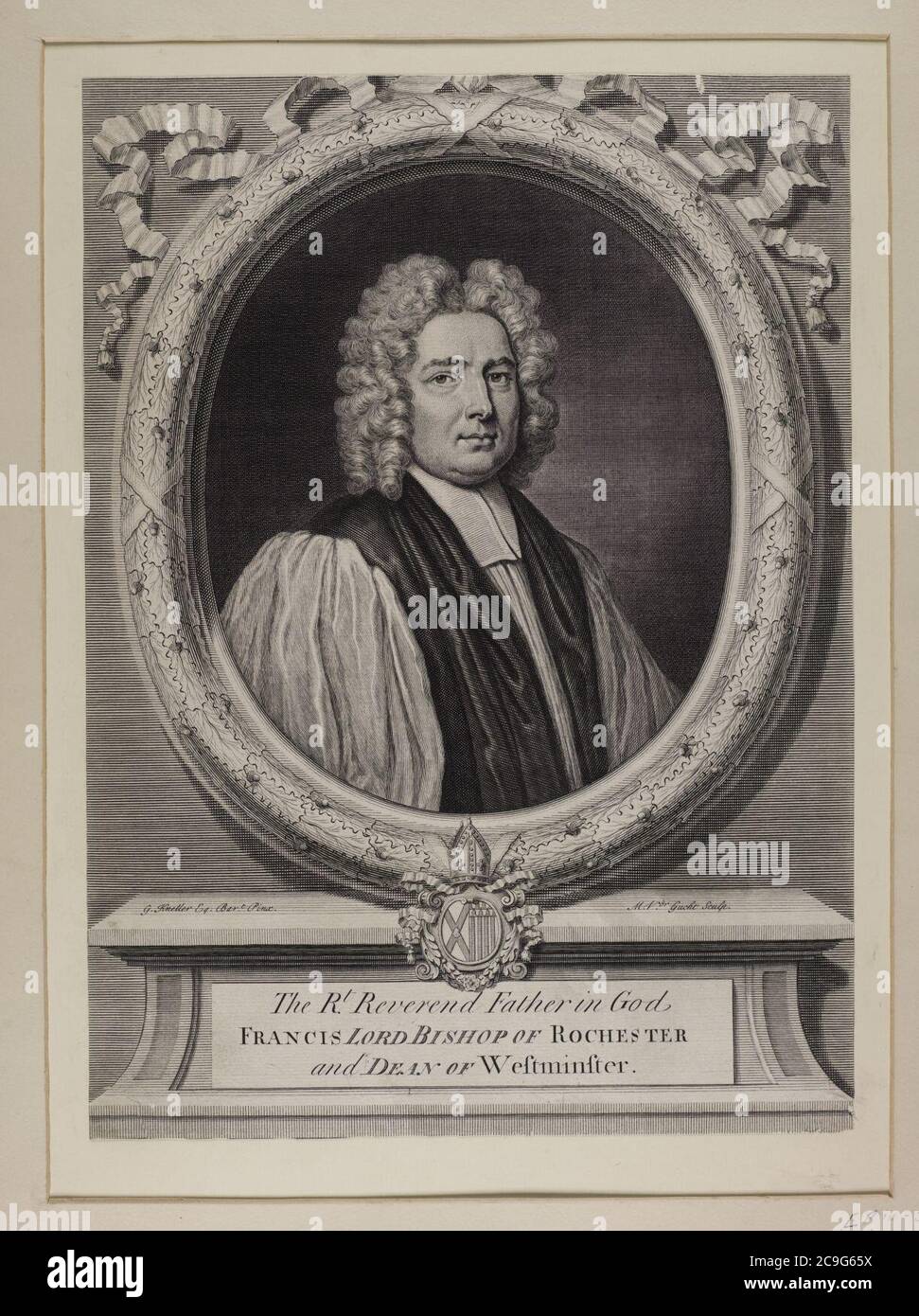 Jacobite Breitseite - RT Reverend Vater in Gott Francis Lord Bischof von Rochester und Dekan von Westminster. Stockfoto