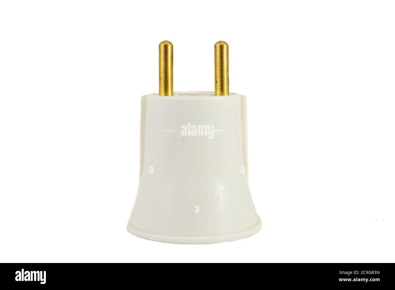 E27 Lampenfassung mit Glühlampenanschluss an Steckdose, isoliert auf weißem  Hintergrund Stockfotografie - Alamy