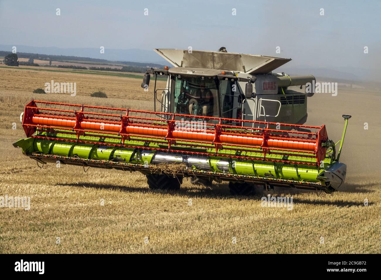 Mähdrescher Harvester Tschechische Republik Feld Stockfoto