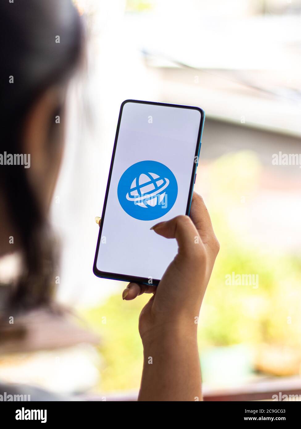 Assam, indien - 28. Juli 2020 : Jiobrowser ein schneller und sicherer indischer Webbrowser. Stockfoto