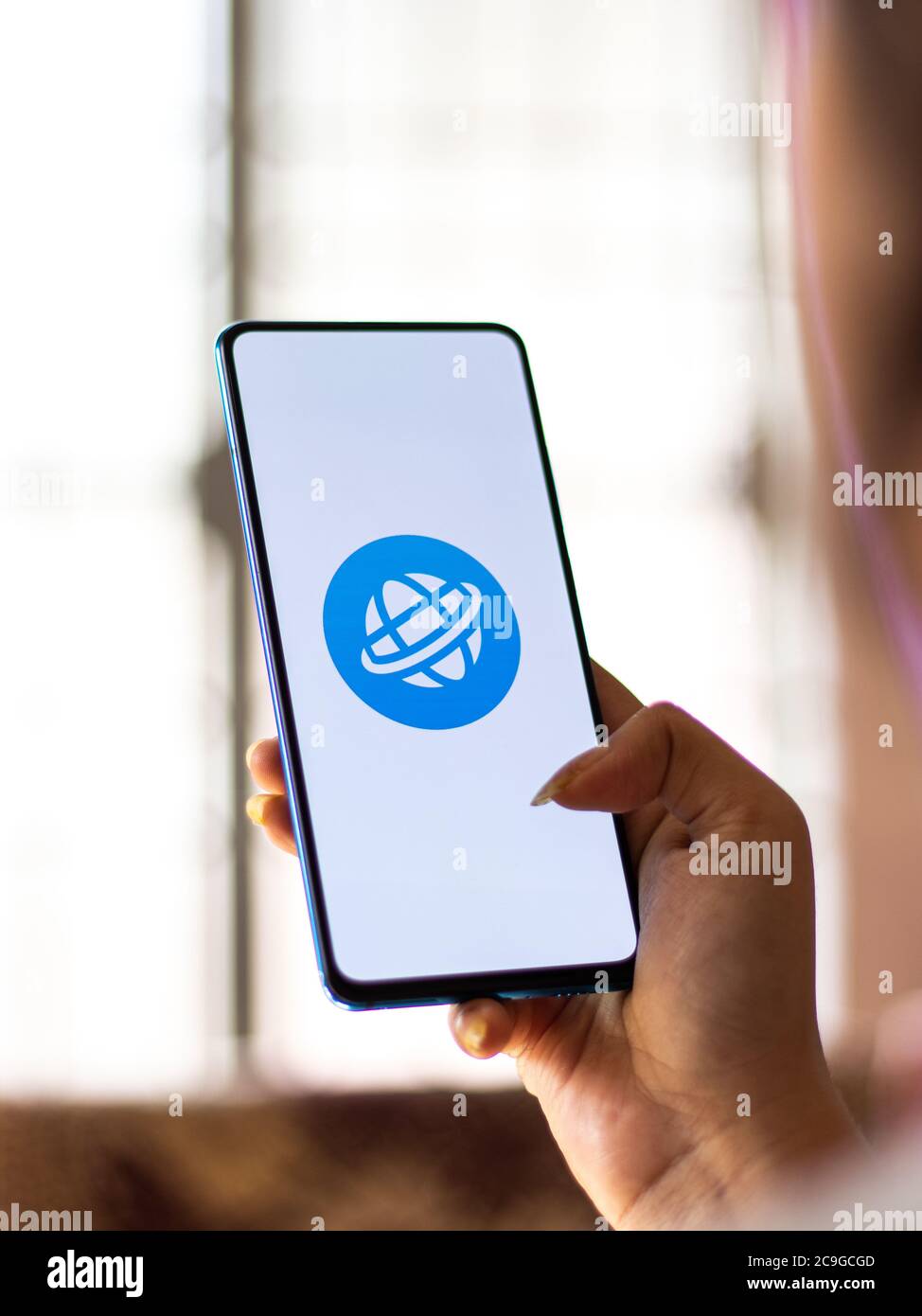 Assam, indien - 28. Juli 2020 : Jiobrowser ein schneller und sicherer indischer Webbrowser. Stockfoto