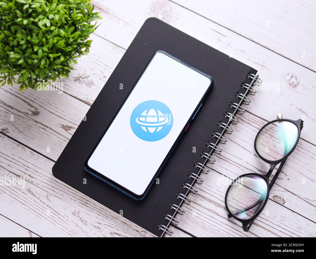 Assam, indien - 28. Juli 2020 : Jiobrowser ein schneller und sicherer indischer Webbrowser. Stockfoto