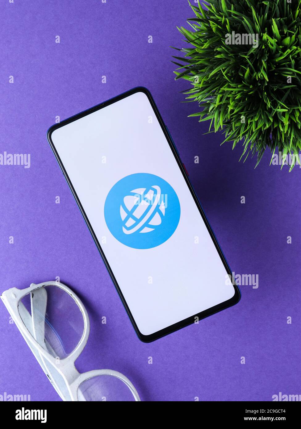 Assam, indien - 28. Juli 2020 : Jiobrowser ein schneller und sicherer indischer Webbrowser. Stockfoto