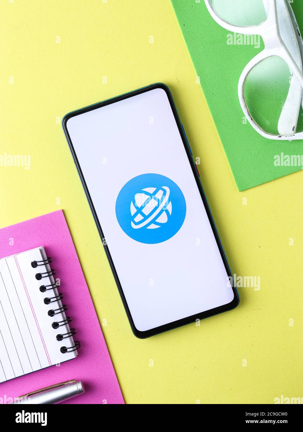 Assam, indien - 28. Juli 2020 : Jiobrowser ein schneller und sicherer indischer Webbrowser. Stockfoto