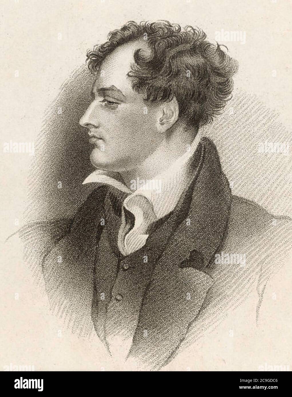 GEORGE GORDON BYRON,Lord Byron (1788-1824) englischer Dichter und Politiker, um 1813. Stockfoto