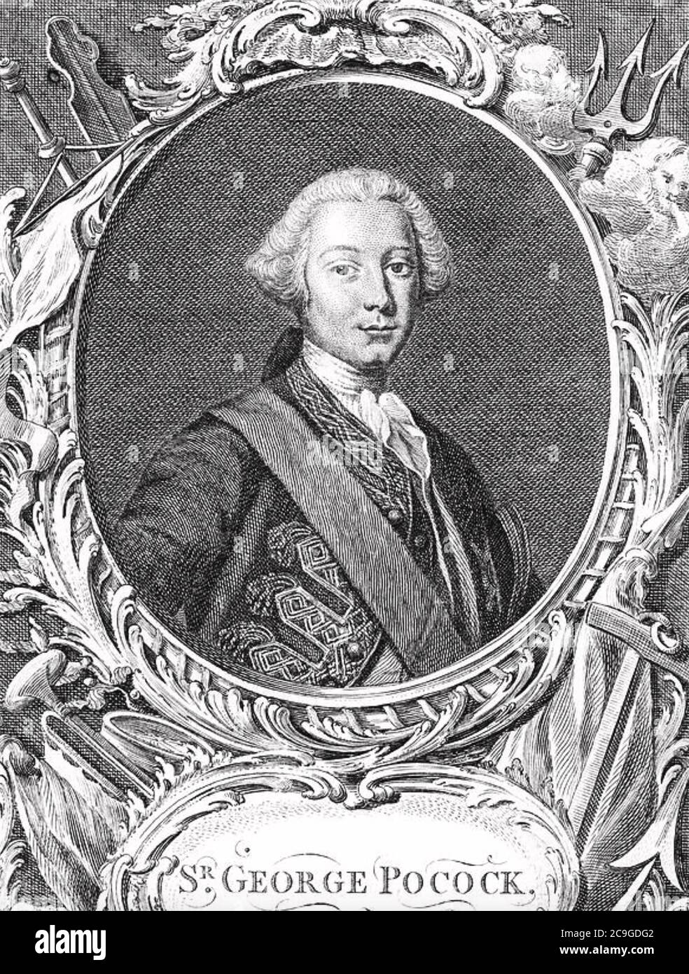 GEORGE POCOCK (1706-1792) Admiral der Royal Navy Stockfoto