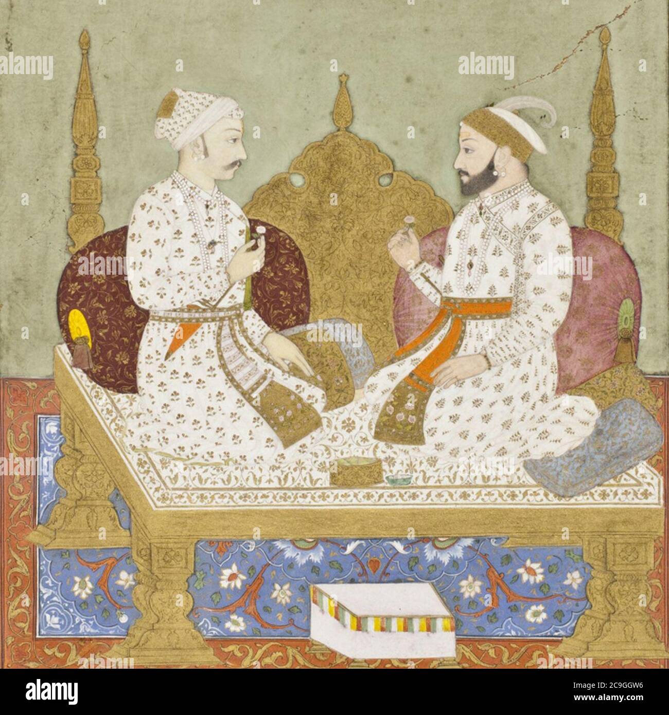 Jai Singh II von Amber und Sangram Singh II von Mewar. Stockfoto