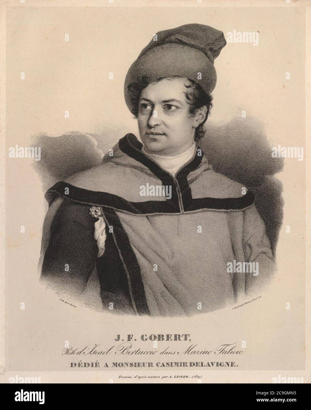 J. F. Gobert, rôle d'Israël Bertuccio dans Marino Faliero (BM 1901,1022.363). Stockfoto