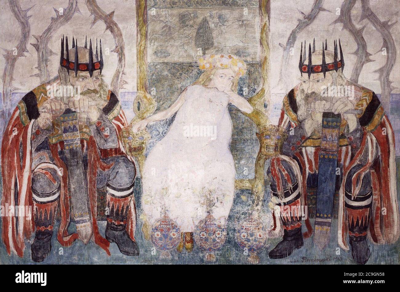 Jan Rembowski - Zaczarowana dzieweczka I 1913. Stockfoto