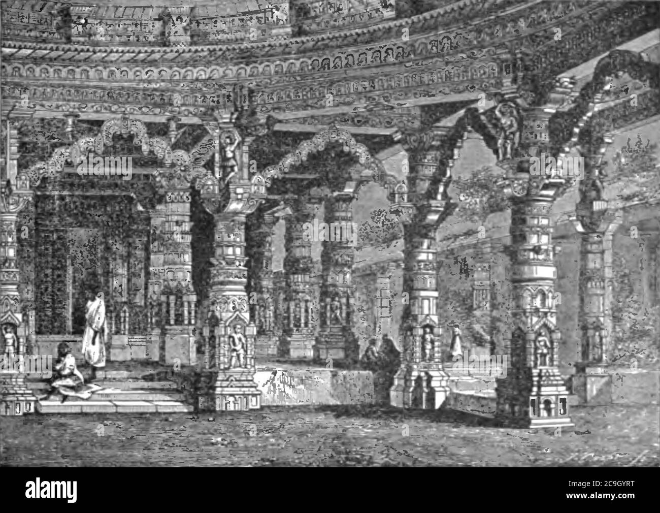 Jain Tempel von Vimala Sah, Berg Abu - Seite 325 - Geschichte Indiens Band 1 (1906). Stockfoto