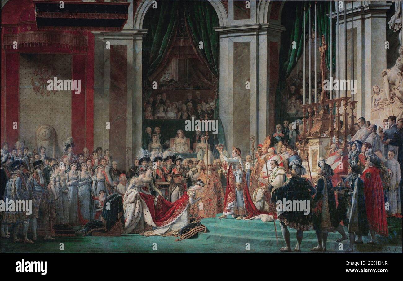 Jacques-Louis David - die Krönung Napoleons (1805-1807)FXD. Stockfoto