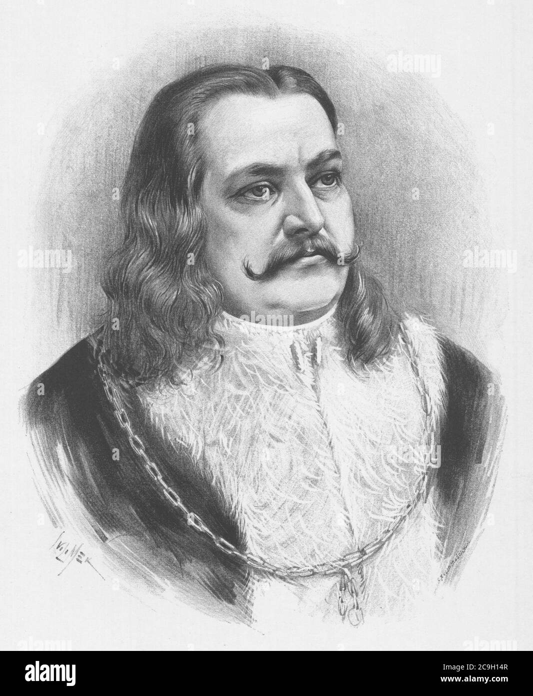 Jan Vilímek - Jiří z Poděbrad a z Kunštátu. Stockfoto