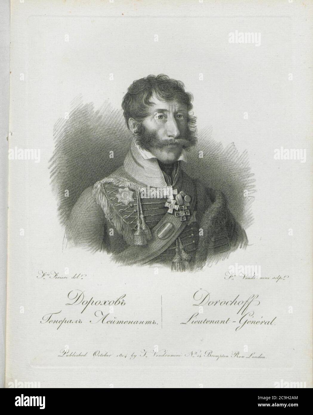 Ivan Semenovitch Dorokhov von Francesco Vendramini. Stockfoto