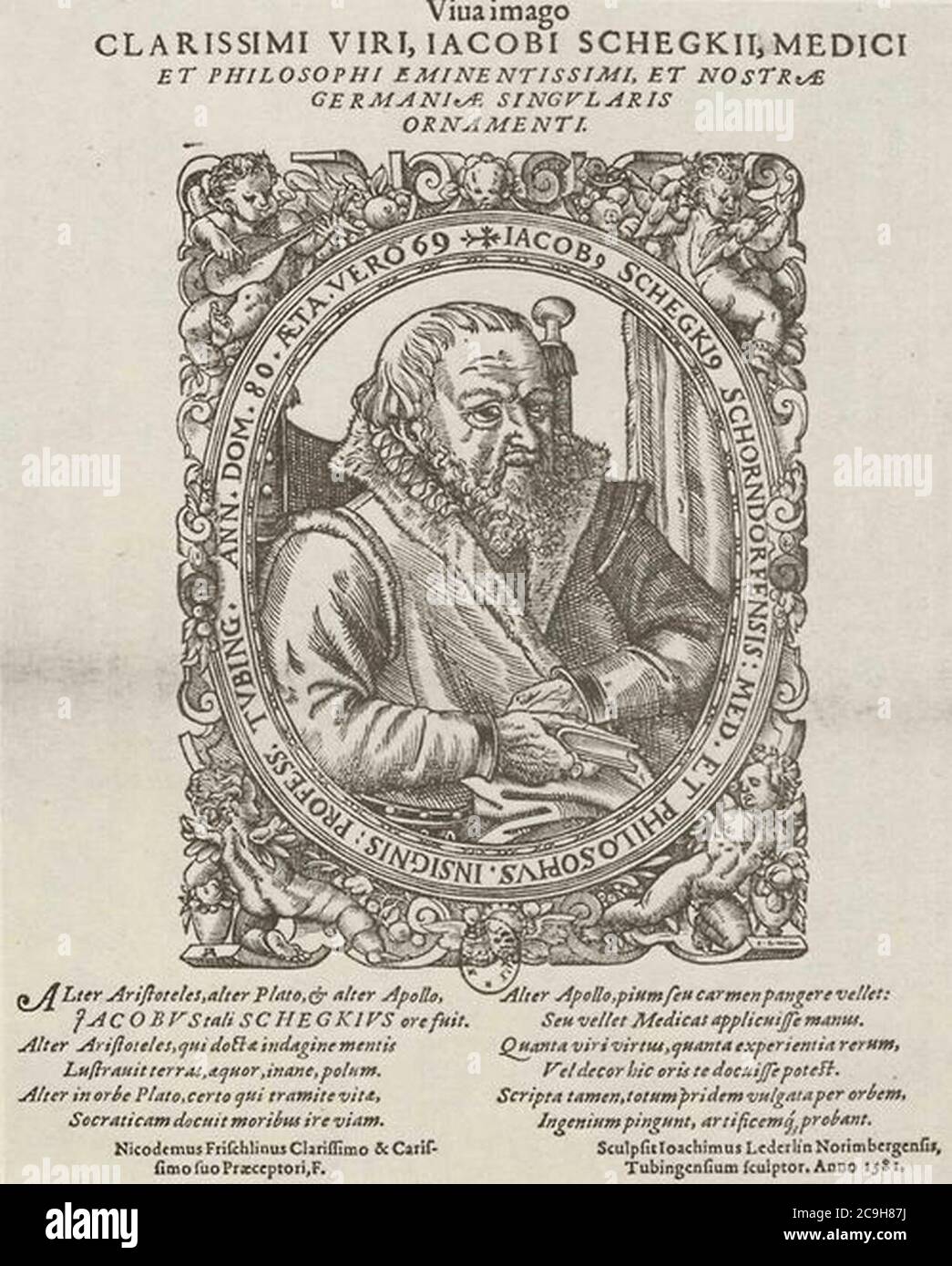 J Amman - Jakob Schegk Holzschnitt 1581. Stockfoto