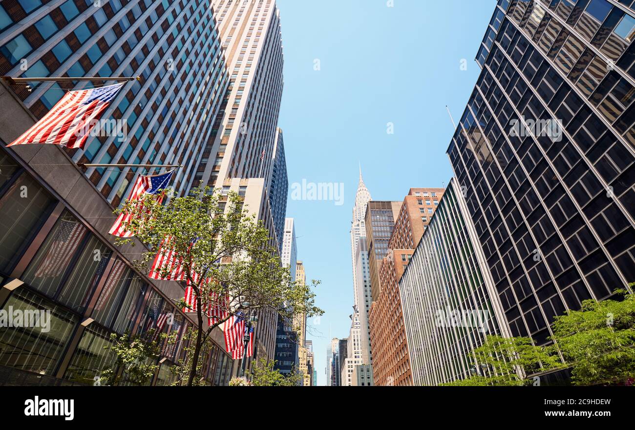 Manhattan Architektur an der East 42nd Street, New York City, USA. Stockfoto