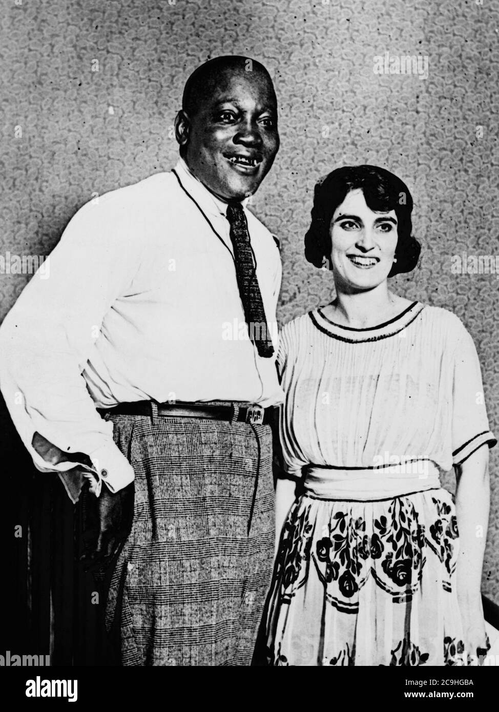 Jack Johnson und seine Frau Lucille Stockfoto