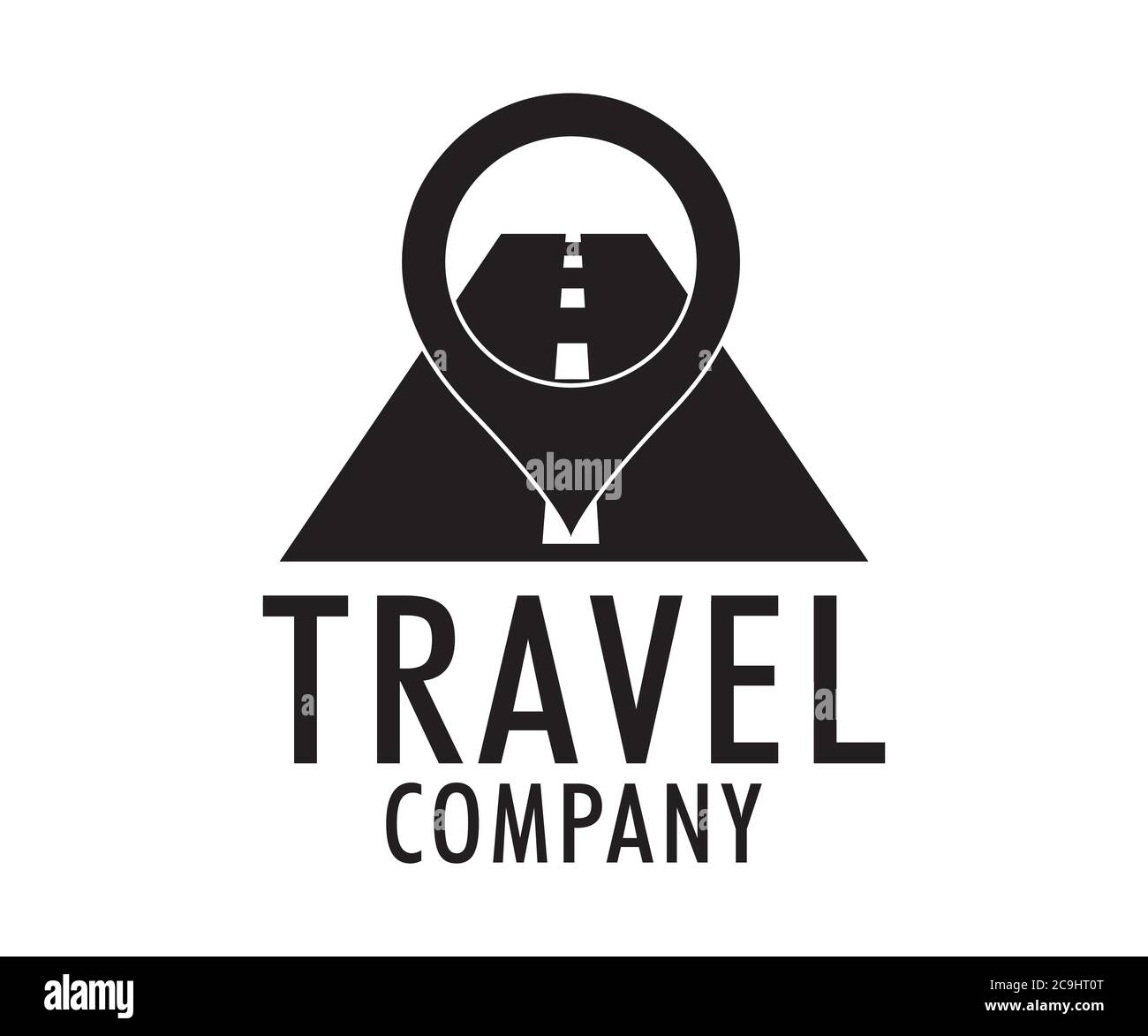 Reisen, Tourismus, Urlaub und Vergnügen Logo Vektor Design eps 10 Stock Vektor