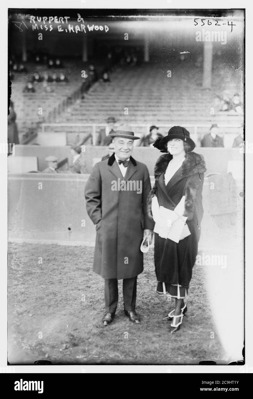 Jakob Ruppert, Inhaber von New York AL Baseball Team & Miss E. Harwood (Baseball) Stockfoto