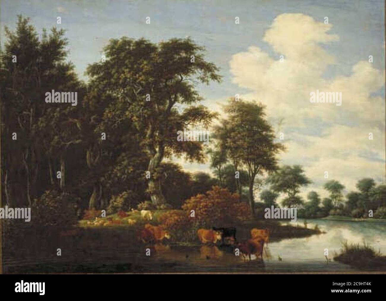 Jacob Salomonsz. Van Ruysdael - Boomrijk landschap Stockfoto