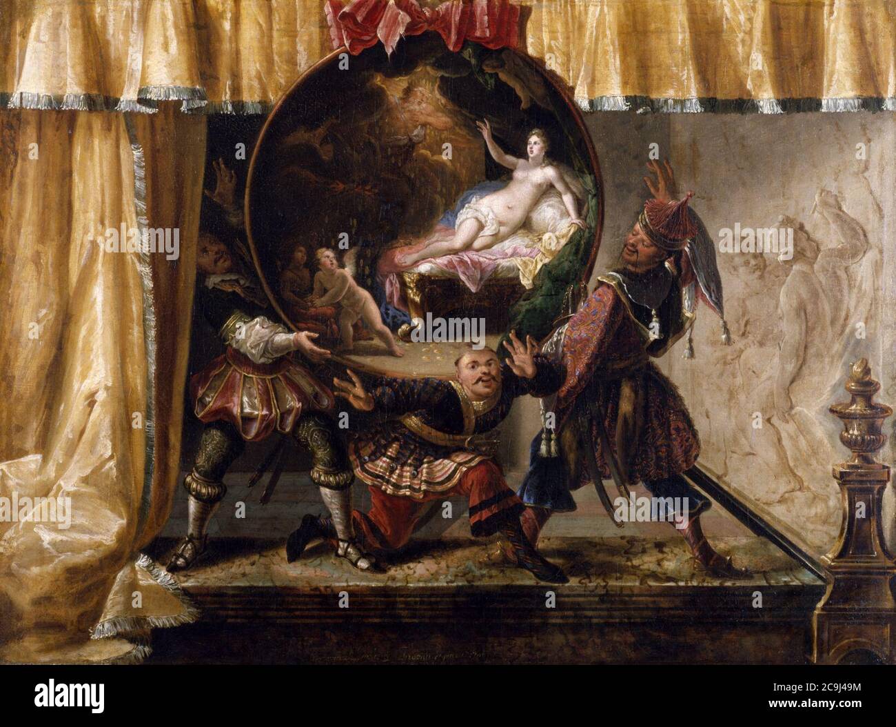 Jacques Vigoreux Duplessis - Painted Fire Screen Stockfoto