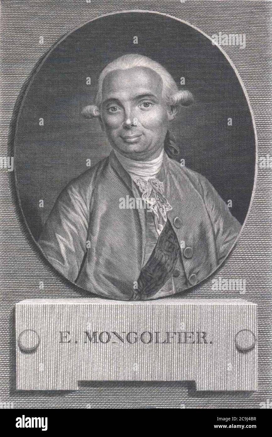 Jacques Étienne Montgolfier. Stockfoto