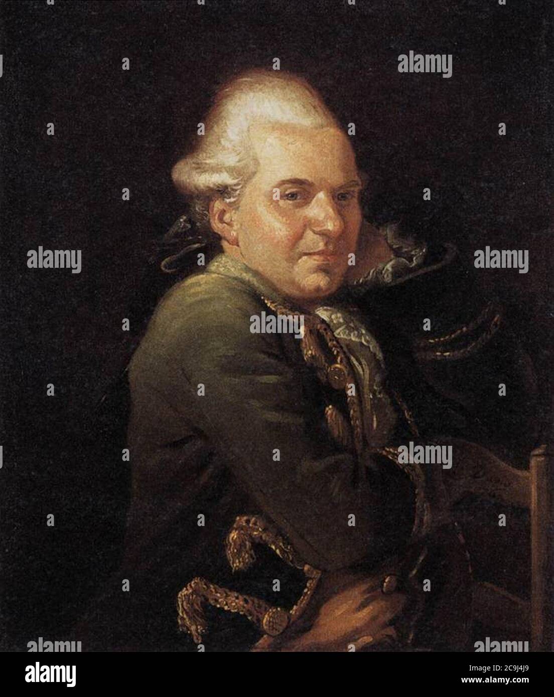 Jacques-Louis David - Porträt von François Buron Stockfoto