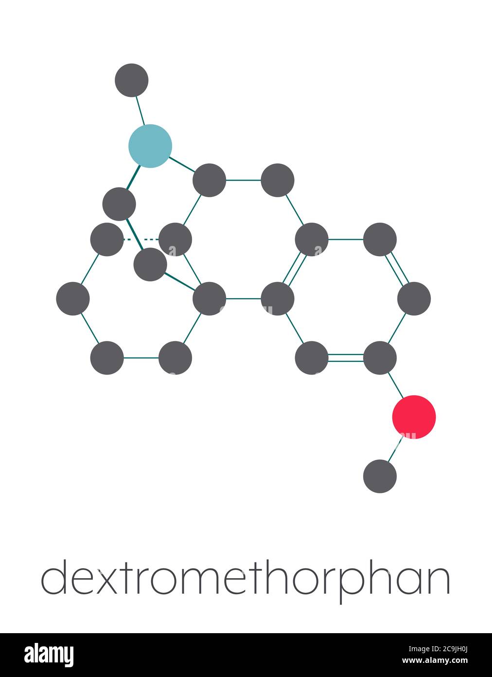 Dextromethorphan Hustenunterdrückungsmedikament (antitussives) Molekül
