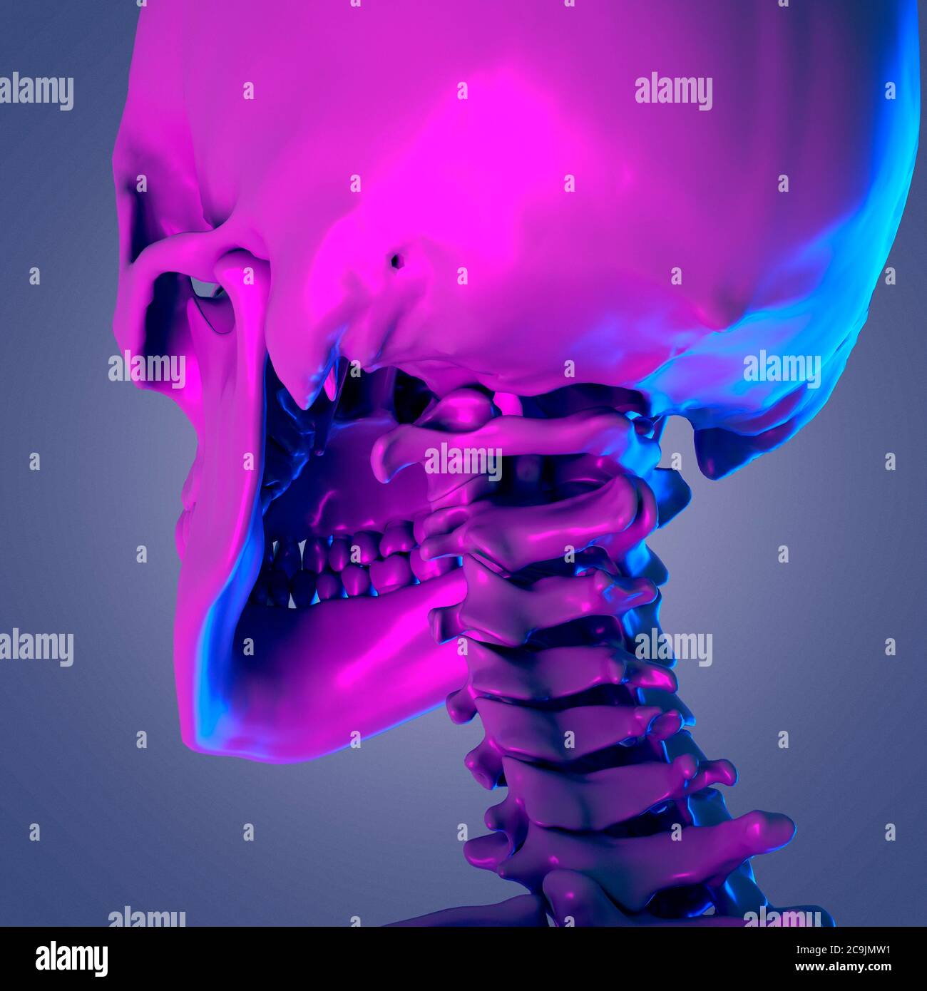 Halswirbelsäule, Computer Bild. Stockfoto