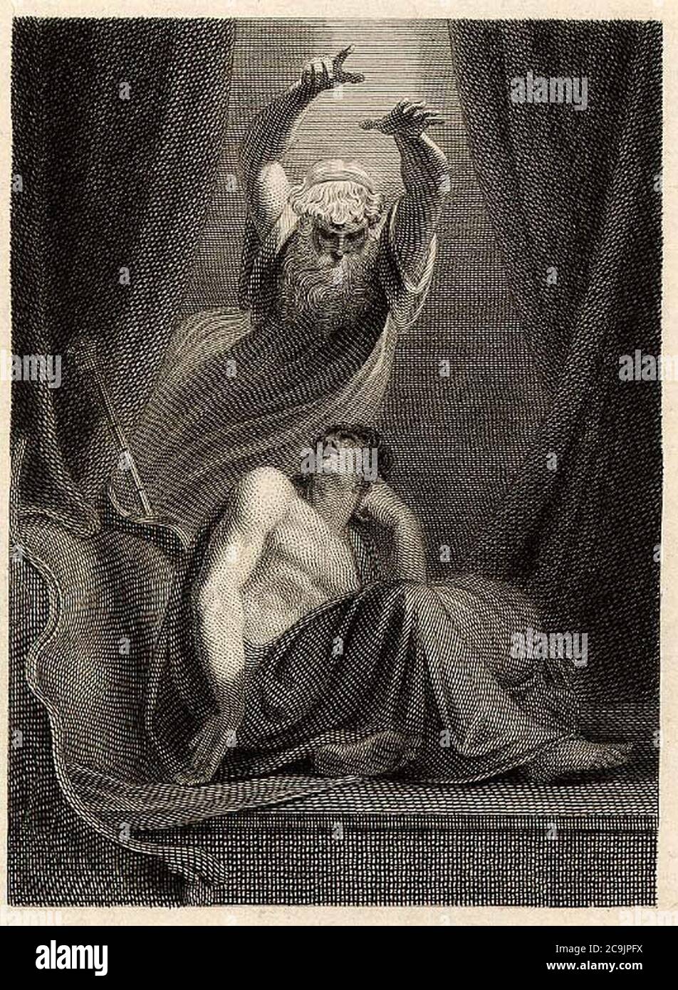 James Heath - Nestor erscheint in A Dream to Agamemnon, 1805. Stockfoto