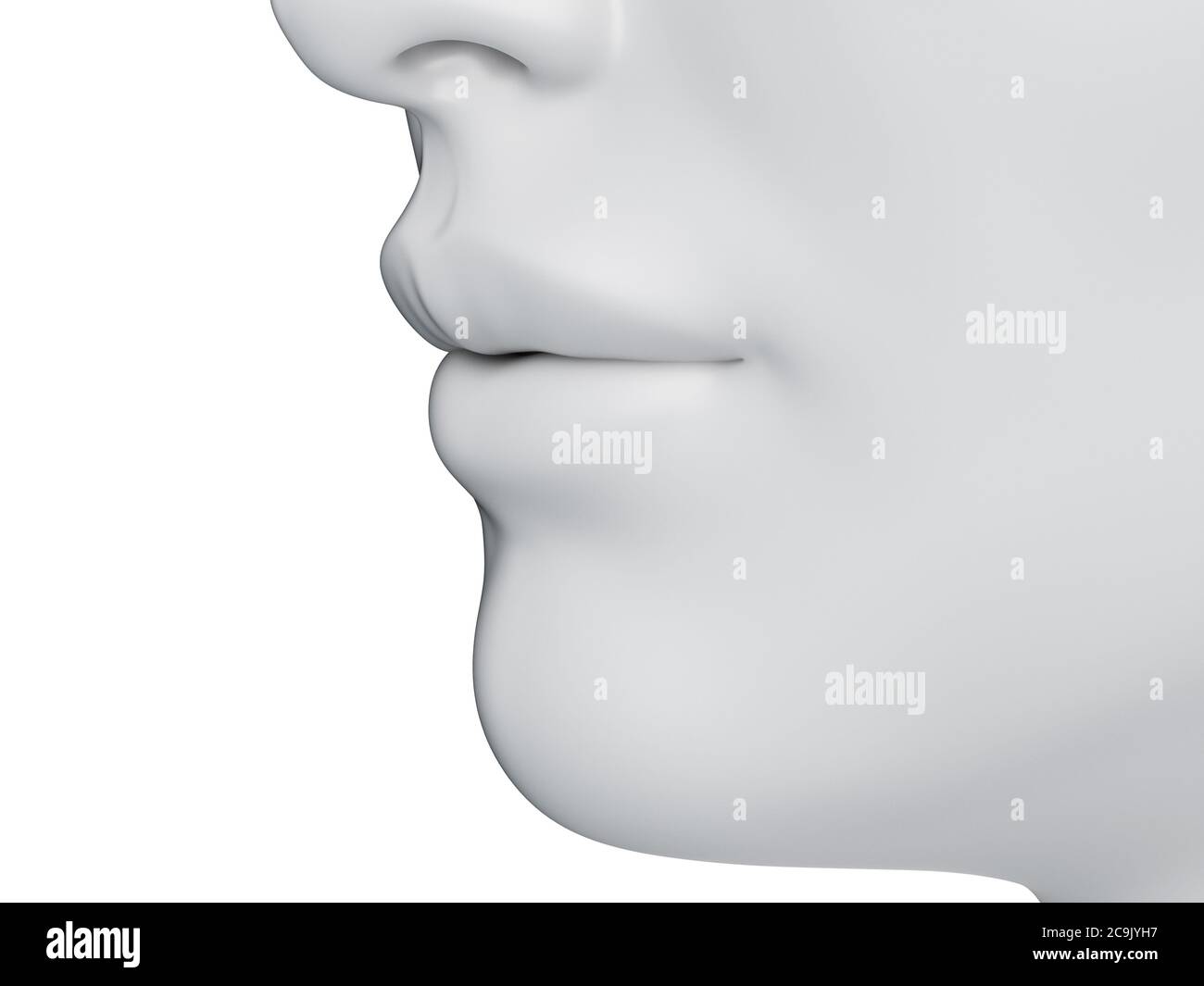 Weiblicher Mund, Abbildung. Stockfoto